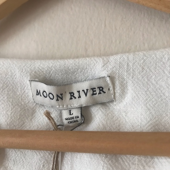 NWT Moon River Asymmetrical Button Down Mini Dress - Picture 6 of 7